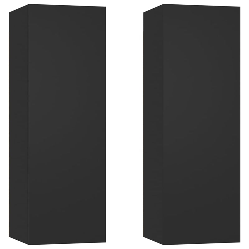Tv-meubelen 2 st 30,5x30x90 cm spaanplaat zwart MeubelReus