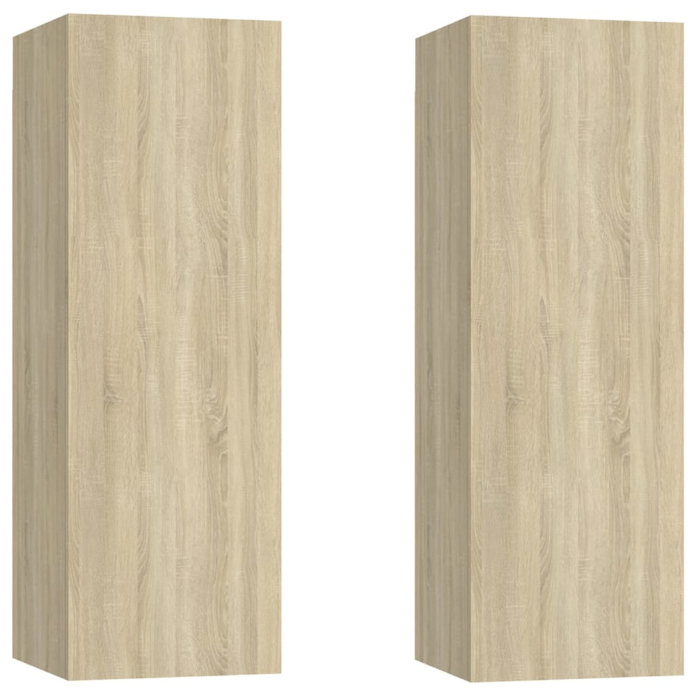 Tv-meubelen 2 st 30,5x30x90 cm spaanplaat sonoma eikenkleurig MeubelReus
