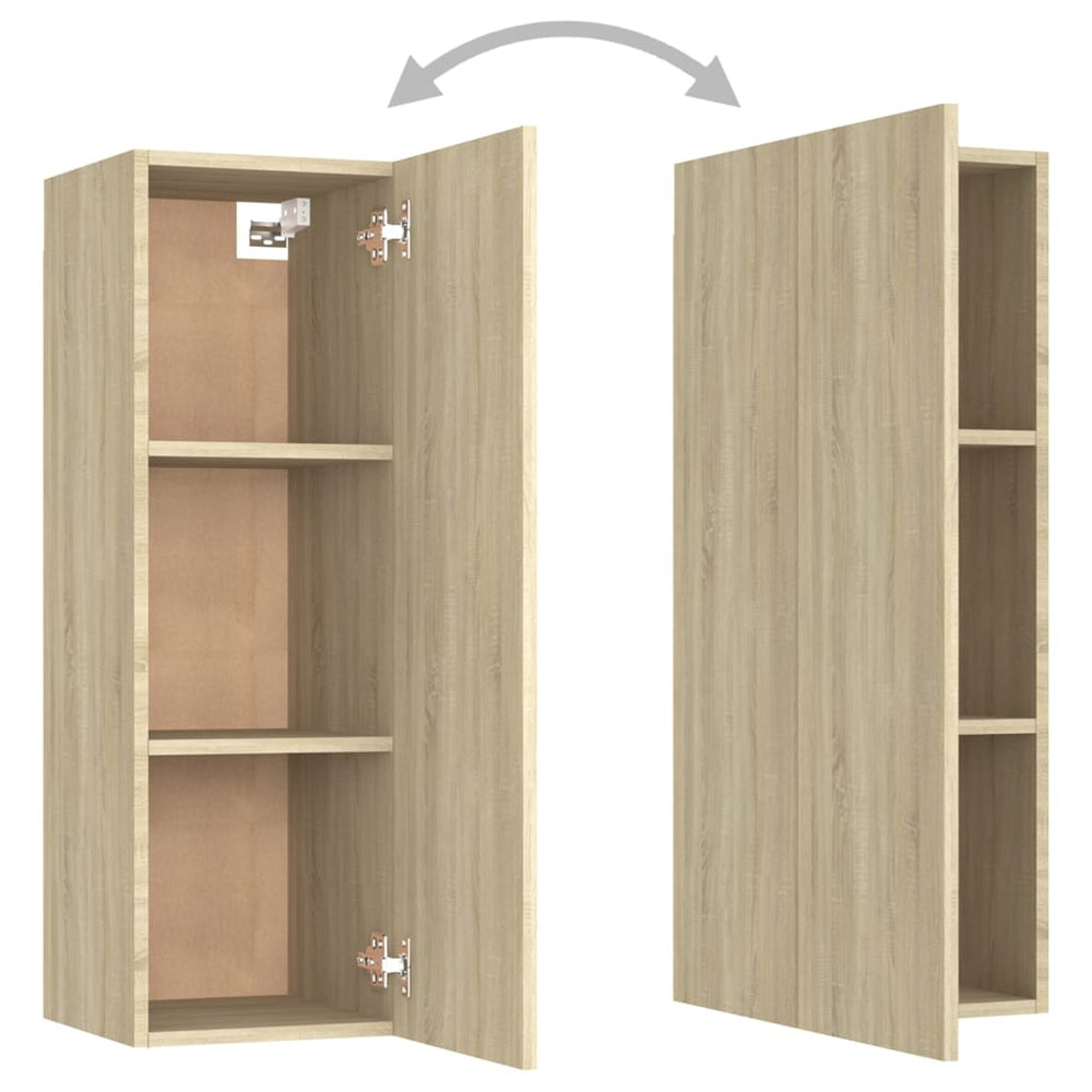 Tv-meubelen 2 st 30,5x30x90 cm spaanplaat sonoma eikenkleurig MeubelReus