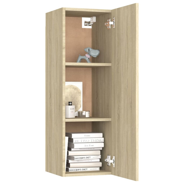 Tv-meubelen 2 st 30,5x30x90 cm spaanplaat sonoma eikenkleurig MeubelReus