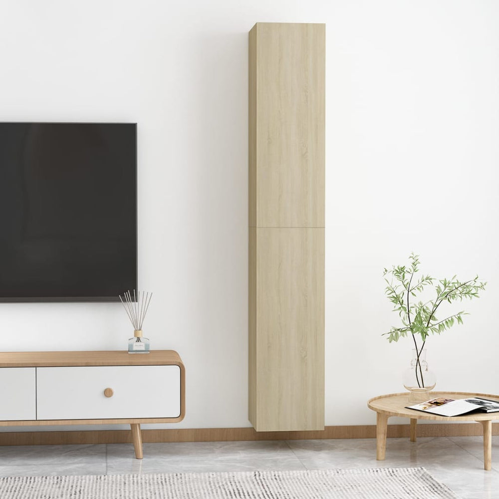 Tv-meubelen 2 st 30,5x30x90 cm spaanplaat sonoma eikenkleurig MeubelReus