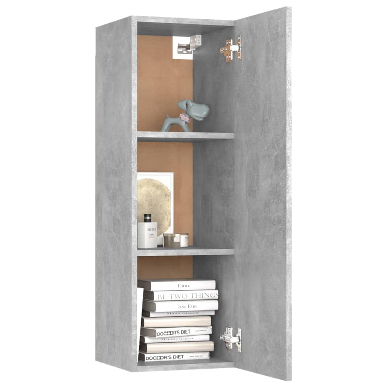 Tv-meubelen 2 st 30,5x30x90 cm spaanplaat betongrijs