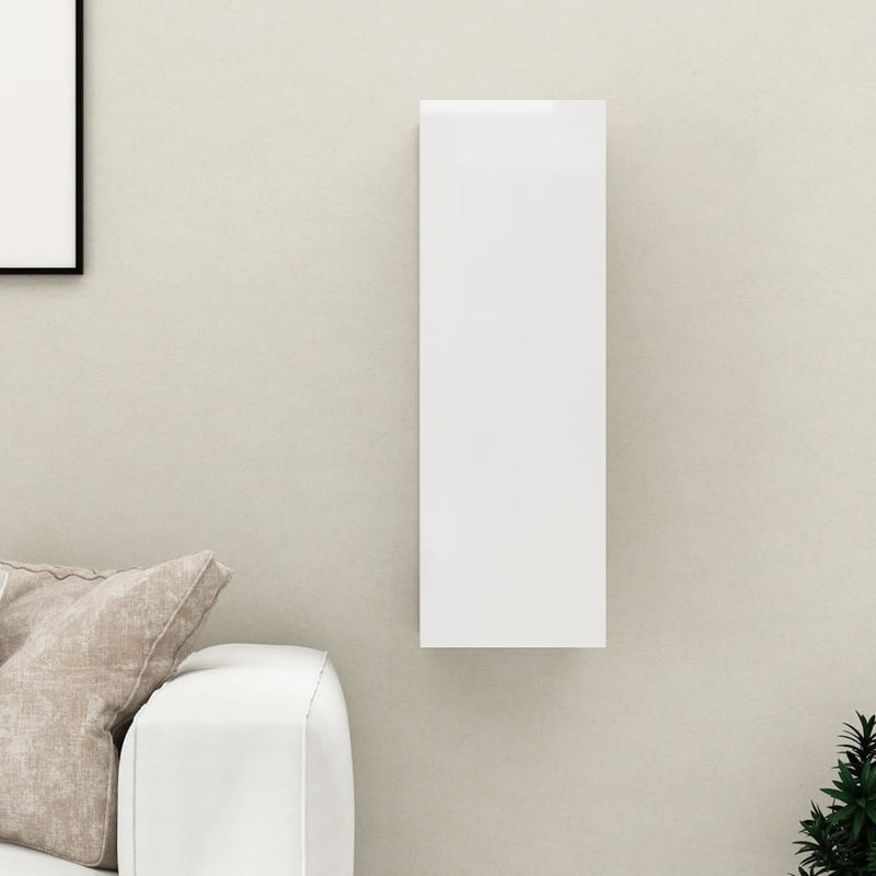 Tv-meubel 30,5x30x90 cm spaanplaat hoogglans wit