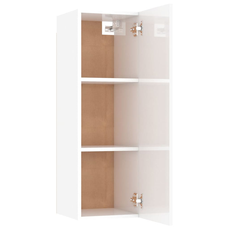 Tv-meubelen 2 st 30,5x30x90 cm spaanplaat hoogglans wit MeubelReus