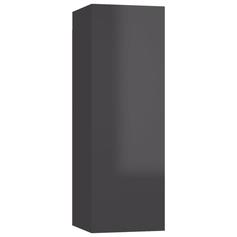 Tv-meubel 30,5x30x90 cm spaanplaat hoogglans grijs MeubelReus