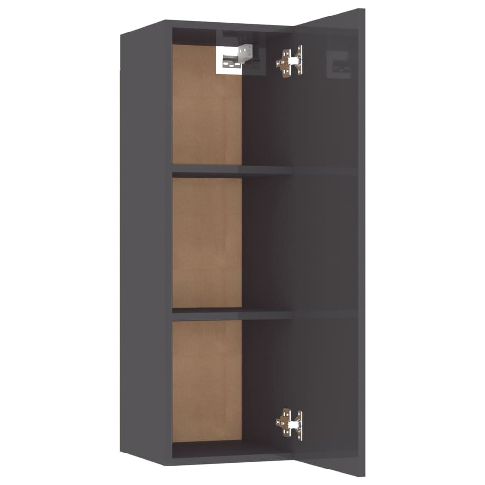 Tv-meubel 30,5x30x90 cm spaanplaat hoogglans grijs MeubelReus