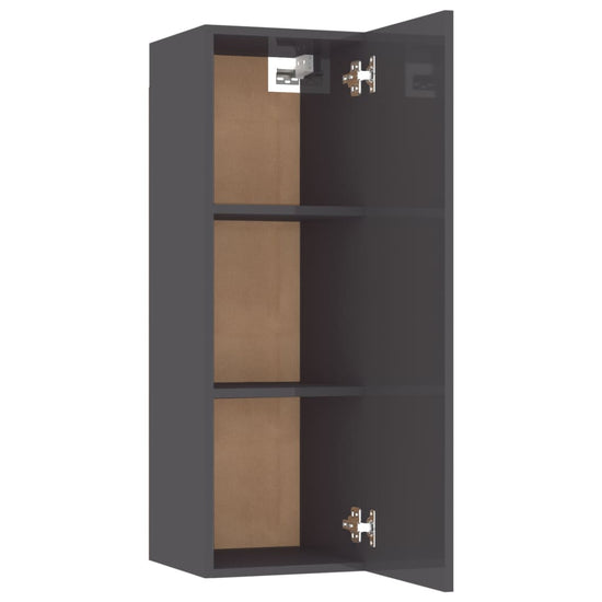Tv-meubel 30,5x30x90 cm spaanplaat hoogglans grijs MeubelReus