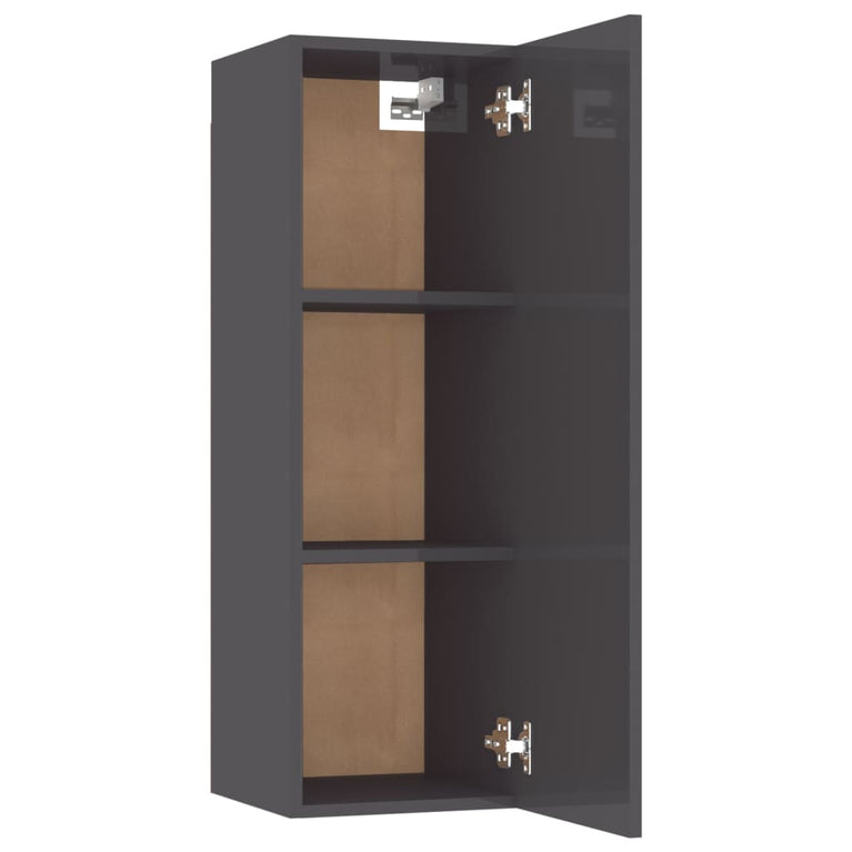 Tv-meubel 30,5x30x90 cm spaanplaat hoogglans grijs MeubelReus