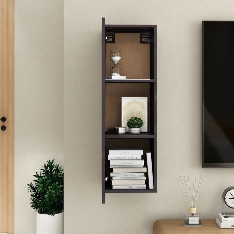 Tv-meubel 30,5x30x90 cm spaanplaat hoogglans grijs MeubelReus
