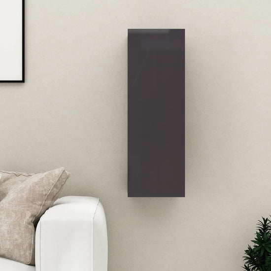 Tv-meubel 30,5x30x90 cm spaanplaat hoogglans grijs MeubelReus