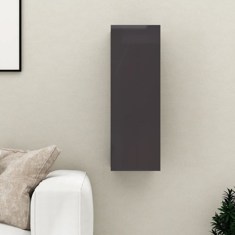 Tv-meubel 30,5x30x90 cm spaanplaat hoogglans grijs MeubelReus