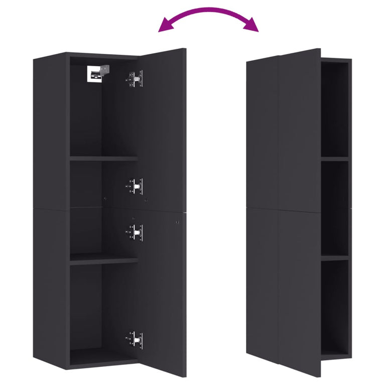 Tv-meubelen 2 st 30,5x30x110 cm spaanplaat grijs