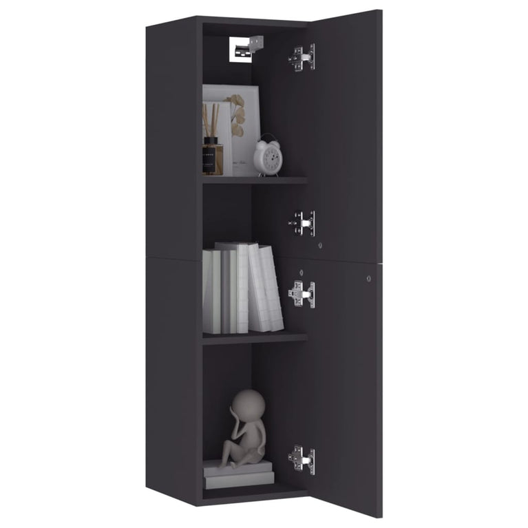 Tv-meubelen 2 st 30,5x30x110 cm spaanplaat grijs