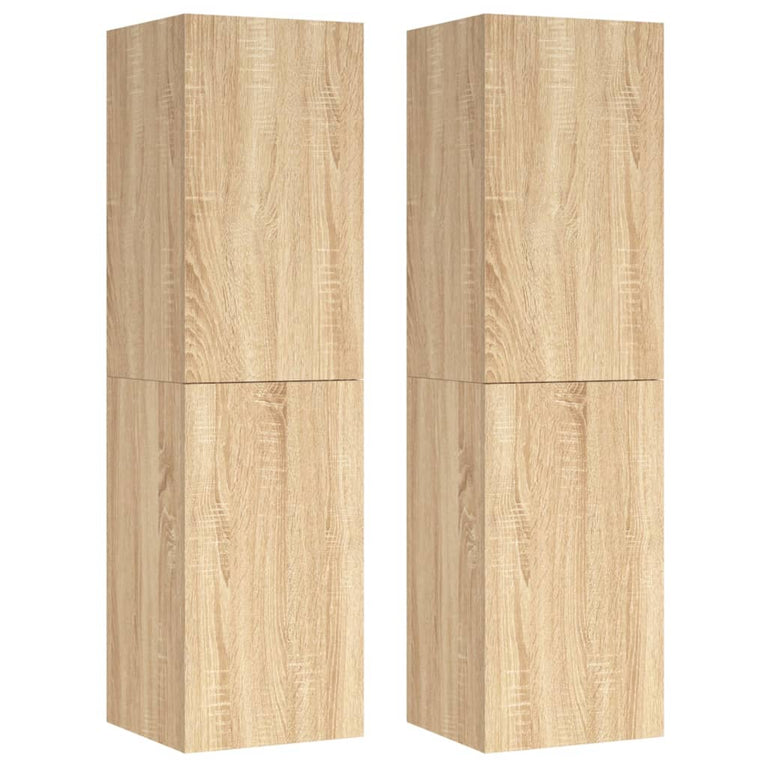 Tv-meubelen 2 st 30,5x30x110cm spaanplaat sonoma eikenkleurig MeubelReus