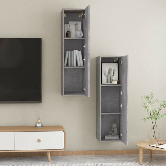 Tv-meubelen 2 st 30,5x30x110 cm spaanplaat betongrijs MeubelReus