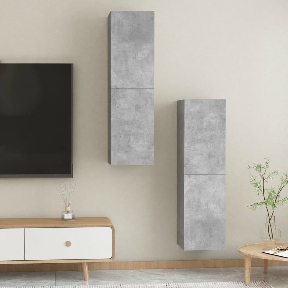 Tv-meubelen 2 st 30,5x30x110 cm spaanplaat betongrijs MeubelReus