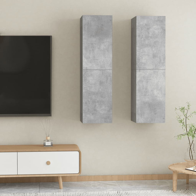 Tv-meubelen 2 st 30,5x30x110 cm spaanplaat betongrijs MeubelReus