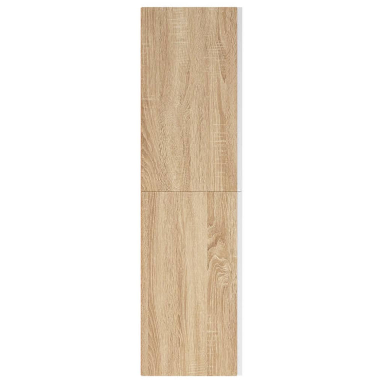 Tv-meubel 30,5x30x110 cm spaanplaat wit en sonoma eikenkleurig