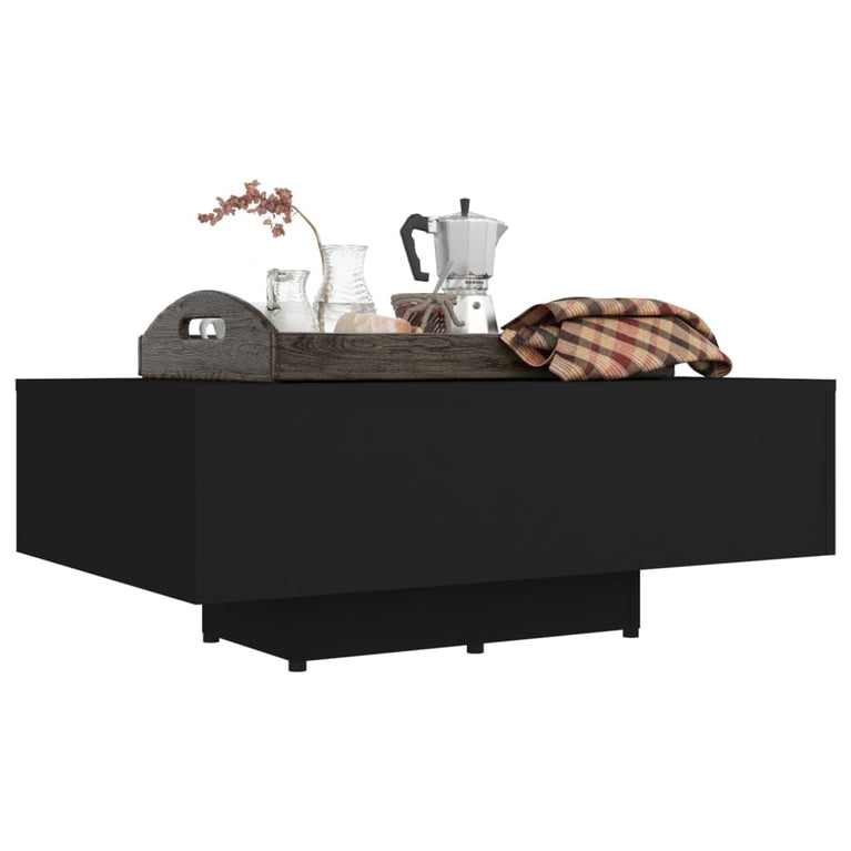 Salontafel 85x55x31 cm spaanplaat zwart MeubelReus
