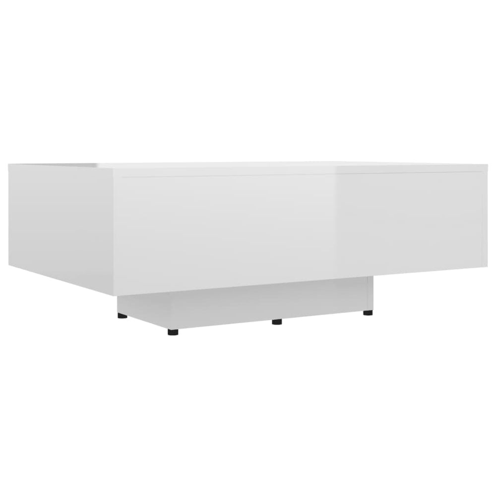 Salontafel 85x55x31 cm spaanplaat hoogglans wit MeubelReus