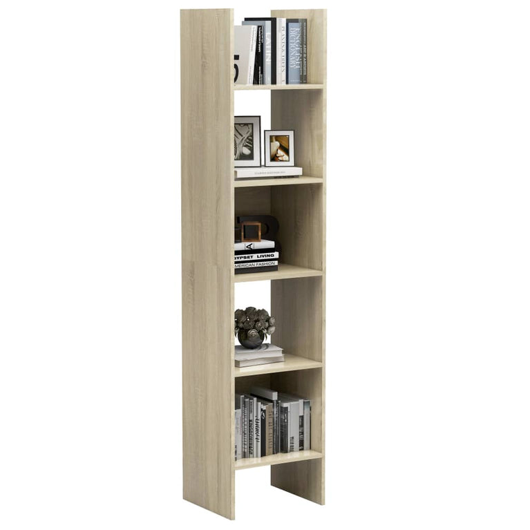 Boekenkast 40x35x180 cm spaanplaat sonoma eikenkleurig MeubelReus