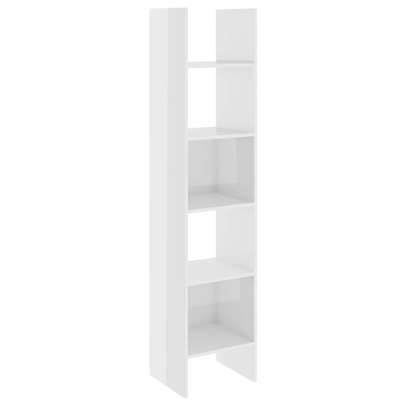 Boekenkast 40x35x180 cm spaanplaat hoogglans wit MeubelReus
