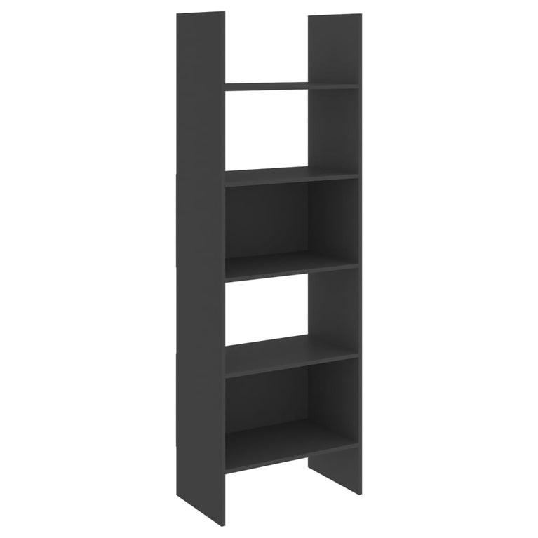 Boekenkast 60x35x180 cm spaanplaat grijs