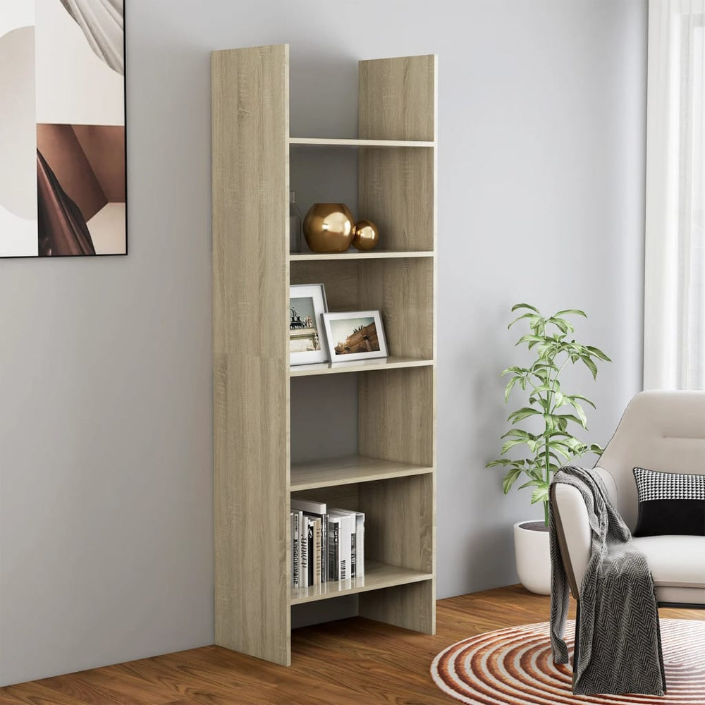 Boekenkast 60x35x180 cm spaanplaat sonoma eikenkleurig MeubelReus
