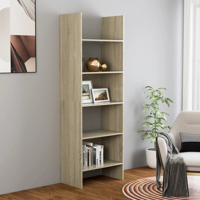Boekenkast 60x35x180 cm spaanplaat sonoma eikenkleurig MeubelReus