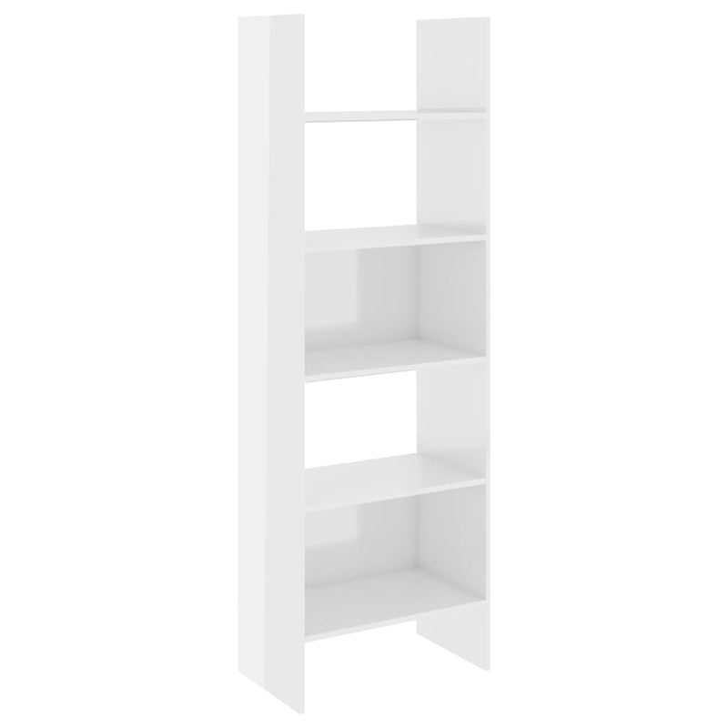 Boekenkast 60x35x180 cm spaanplaat hoogglans wit MeubelReus