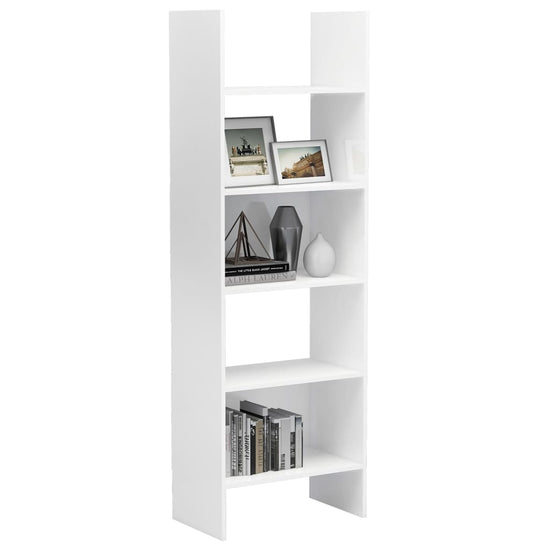 Boekenkast 60x35x180 cm spaanplaat hoogglans wit MeubelReus