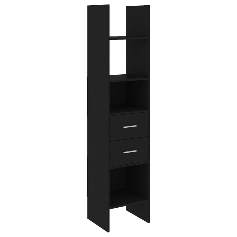 Boekenkast 40x35x180 cm spaanplaat zwart MeubelReus
