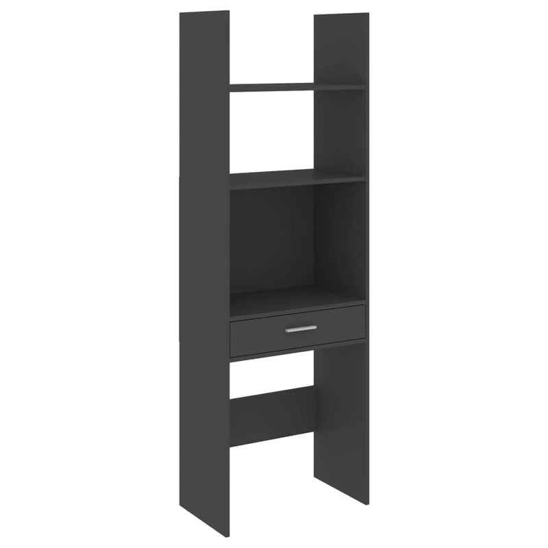 Boekenkast 60x35x180 cm spaanplaat grijs MeubelReus