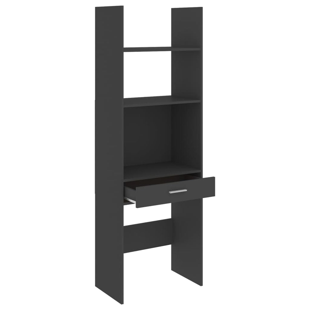 Boekenkast 60x35x180 cm spaanplaat grijs MeubelReus