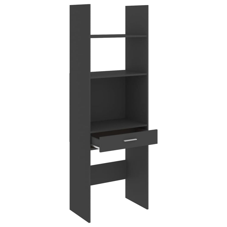 Boekenkast 60x35x180 cm spaanplaat grijs MeubelReus