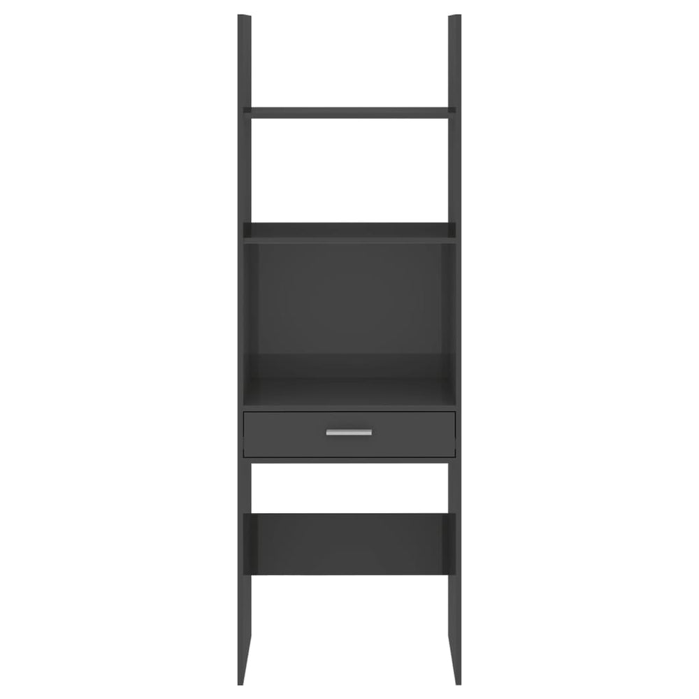 Boekenkast 60x35x180 cm spaanplaat hoogglans grijs MeubelReus