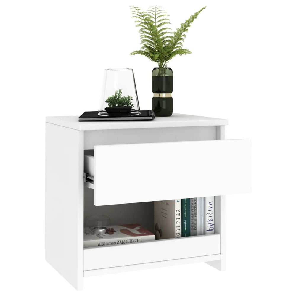 Nachtkastjes 2 st 40x30x39 cm bewerkt hout wit MeubelReus