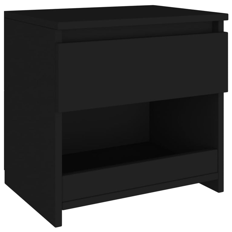 Nachtkastjes 2 st 40x30x39 cm spaanplaat zwart