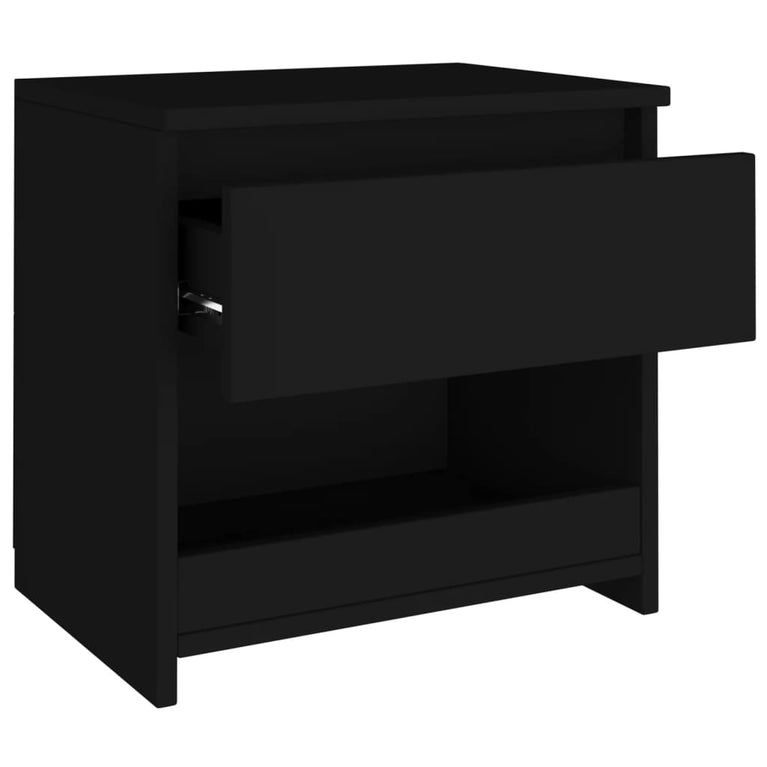 Nachtkastjes 2 st 40x30x39 cm spaanplaat zwart