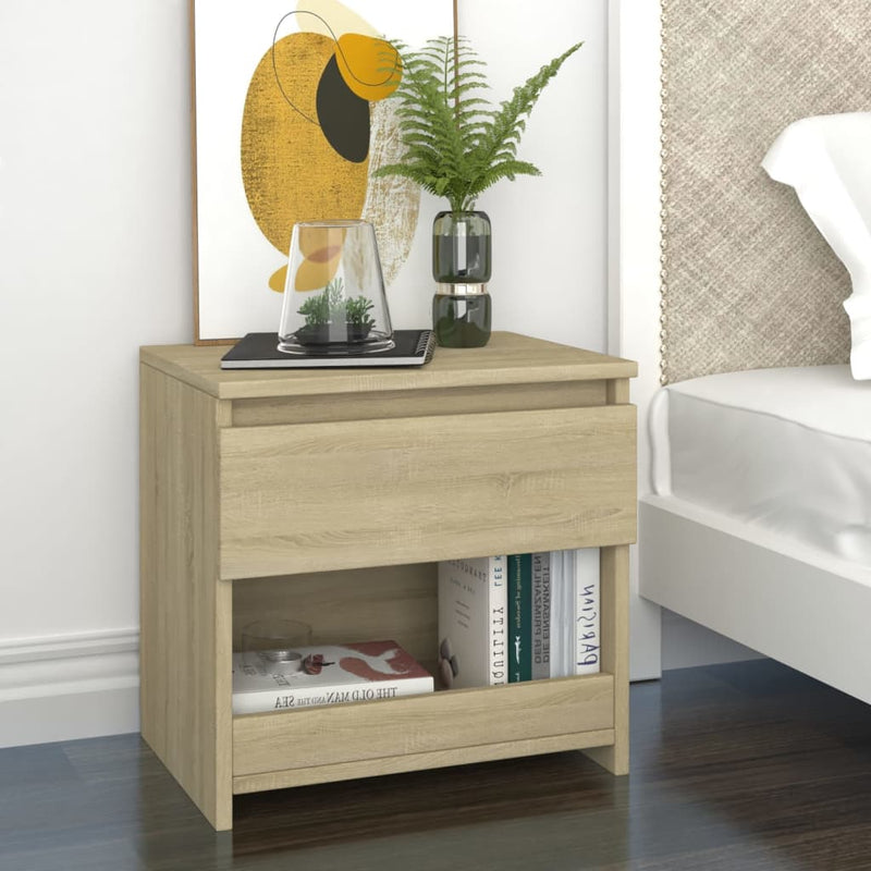 Nachtkastjes 2 st 40x30x39 cm spaanplaat sonoma eikenkleurig MeubelReus