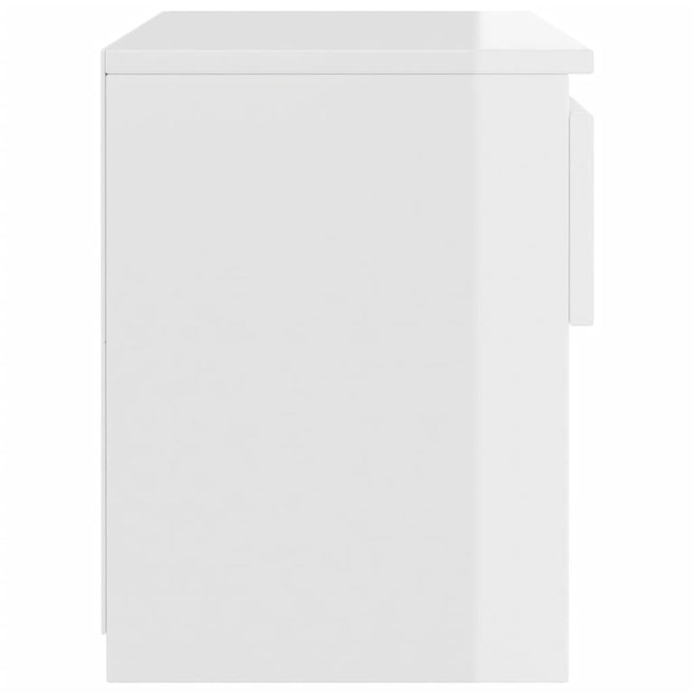 Nachtkastjes 2 st 40x30x39 cm spaanplaat hoogglans wit