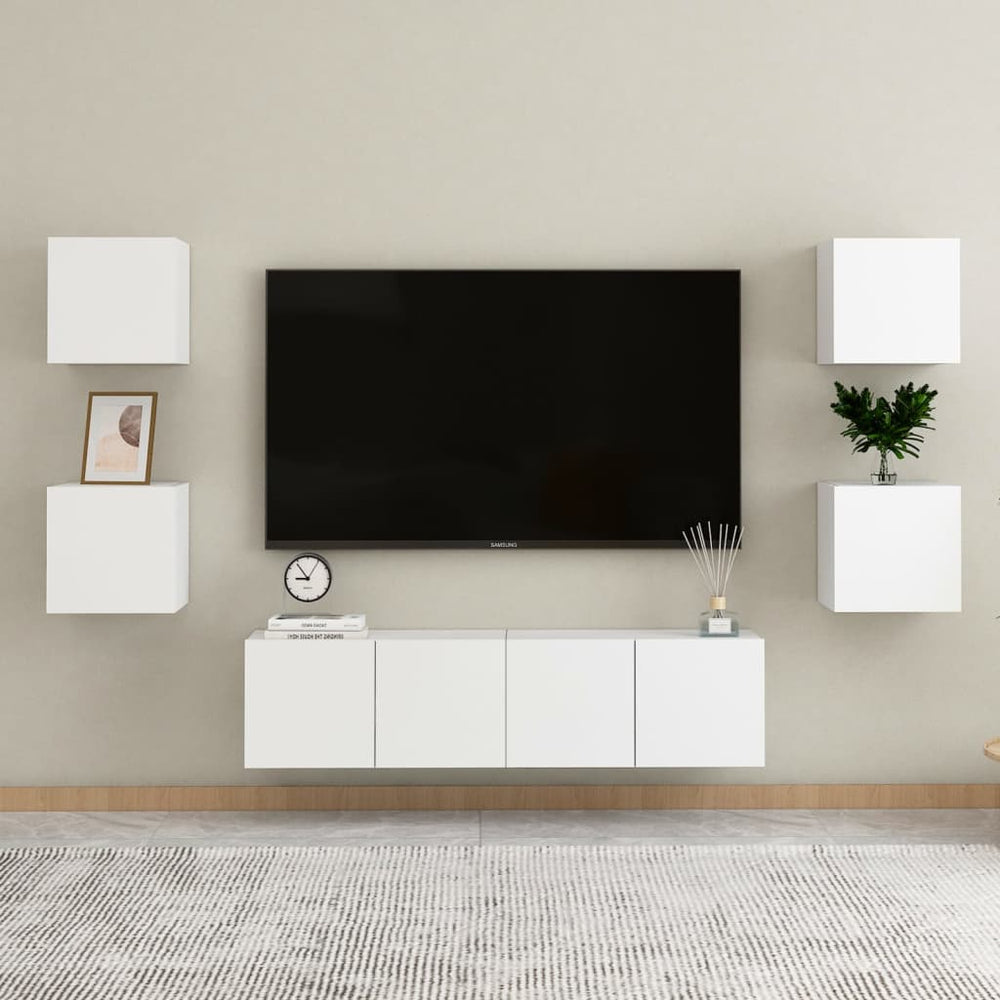 Tv-wandmeubel 30,5x30x30 cm wit MeubelReus