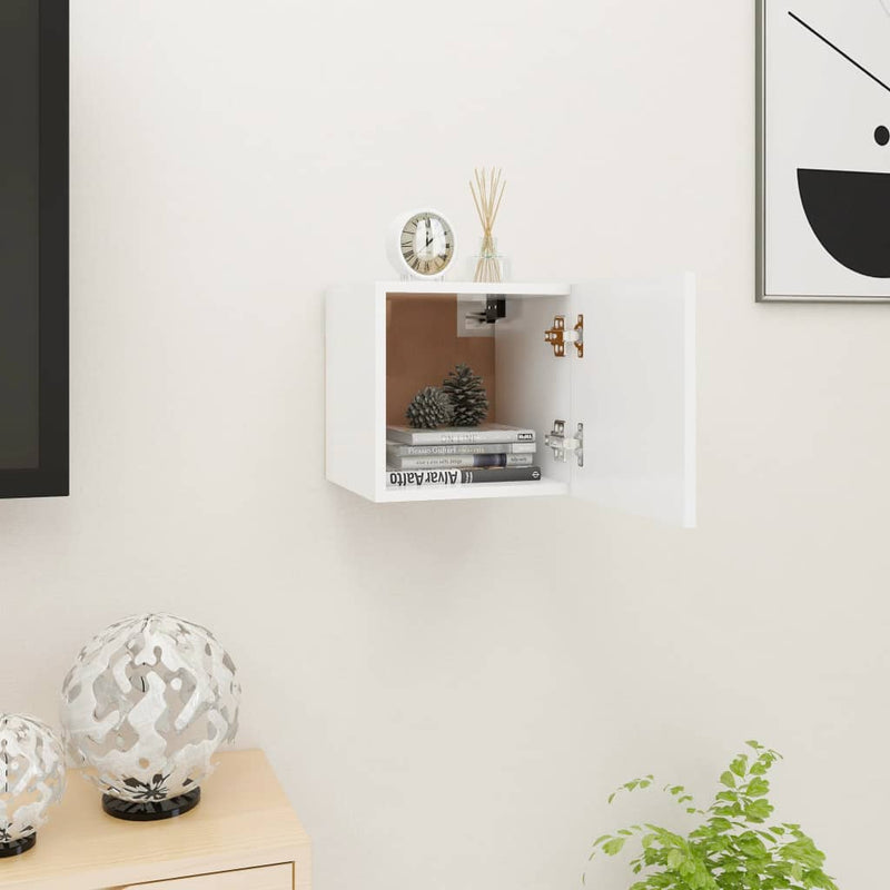 Tv-wandmeubel 30,5x30x30 cm wit MeubelReus