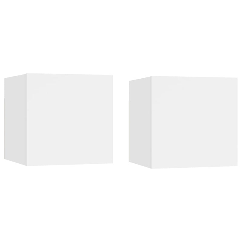 Tv-wandmeubelen 2 st 30,5x30x30 cm wit MeubelReus