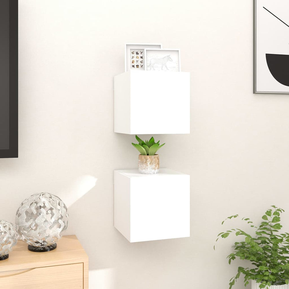Tv-wandmeubelen 2 st 30,5x30x30 cm wit MeubelReus
