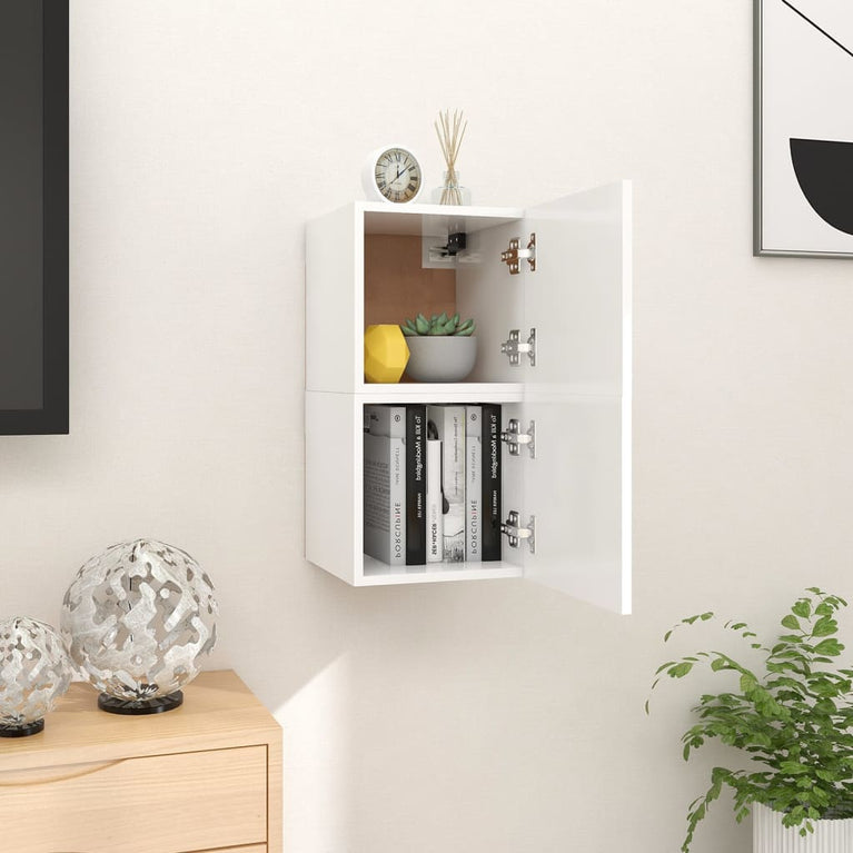 Tv-wandmeubelen 2 st 30,5x30x30 cm wit MeubelReus