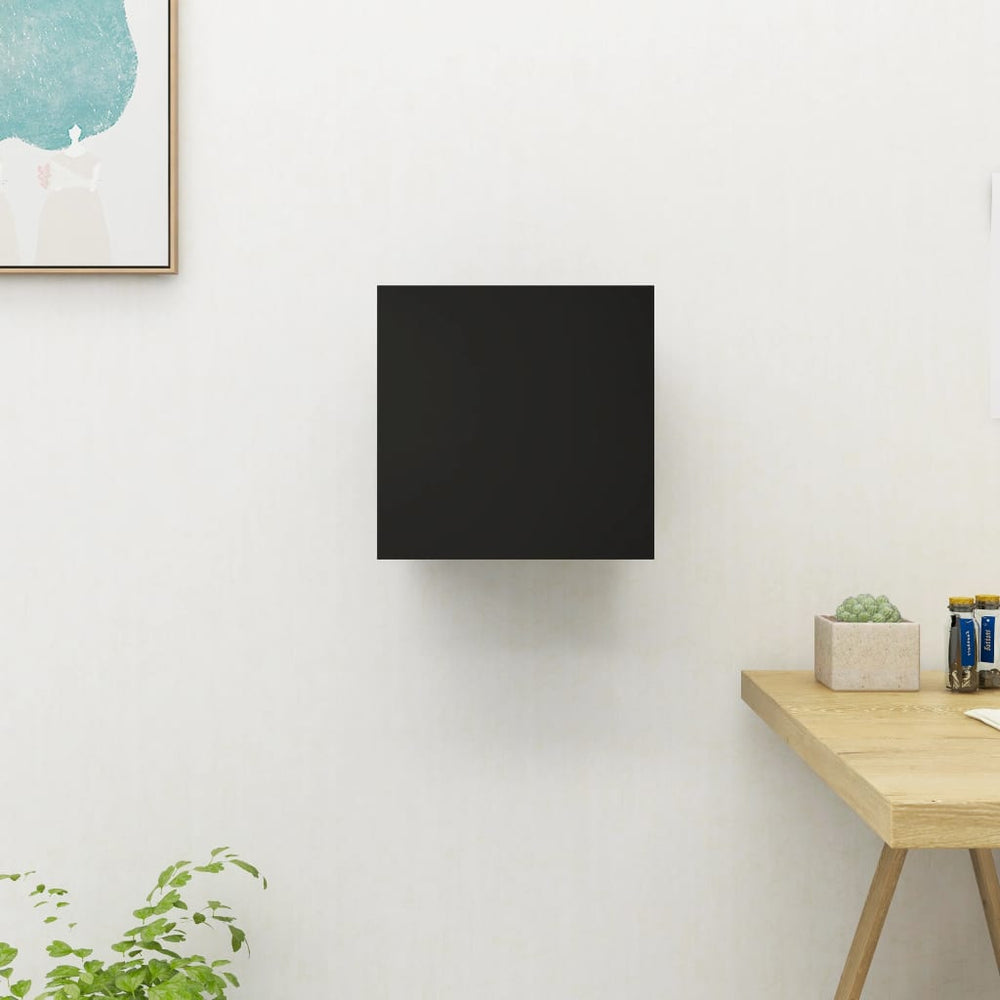 Tv-wandmeubel 30,5x30x30 cm zwart MeubelReus