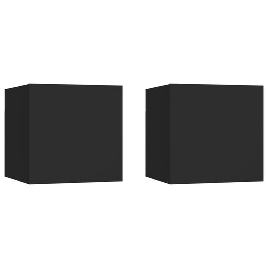 Tv-wandmeubelen 2 st 30,5x30x30 cm zwart MeubelReus