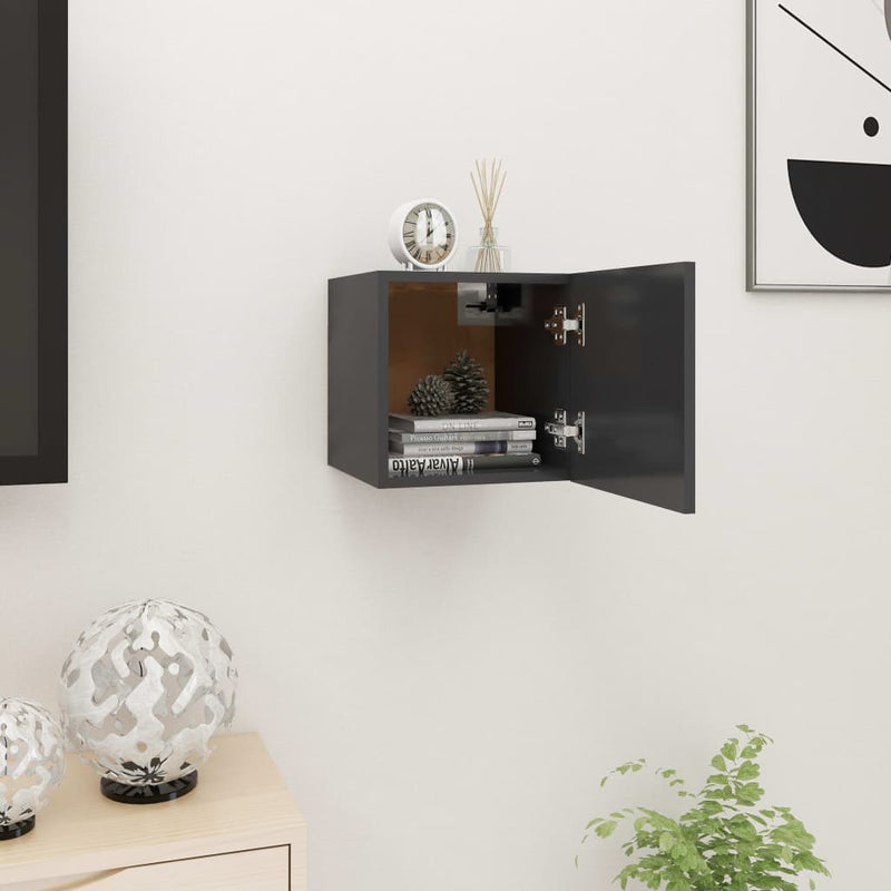 Tv-wandmeubel 30,5x30x30 cm grijs MeubelReus