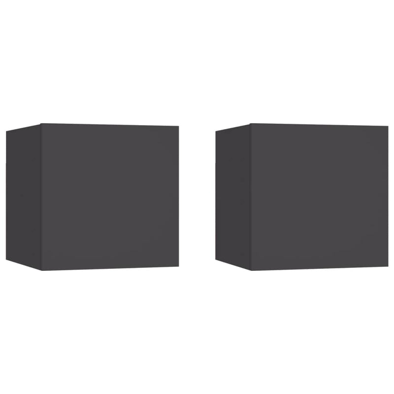 Tv-wandmeubelen 2 st 30,5x30x30 cm grijs MeubelReus